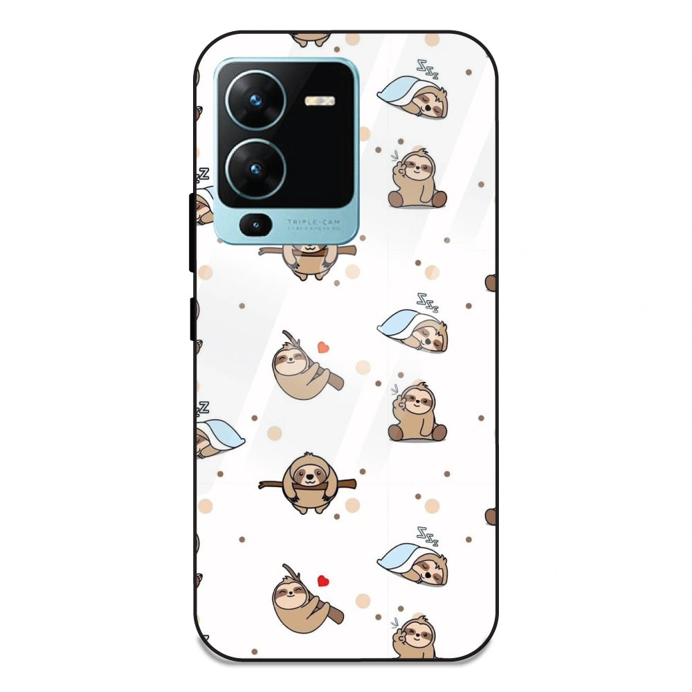 Sloths - Glass Case For Vivo V25 Pro