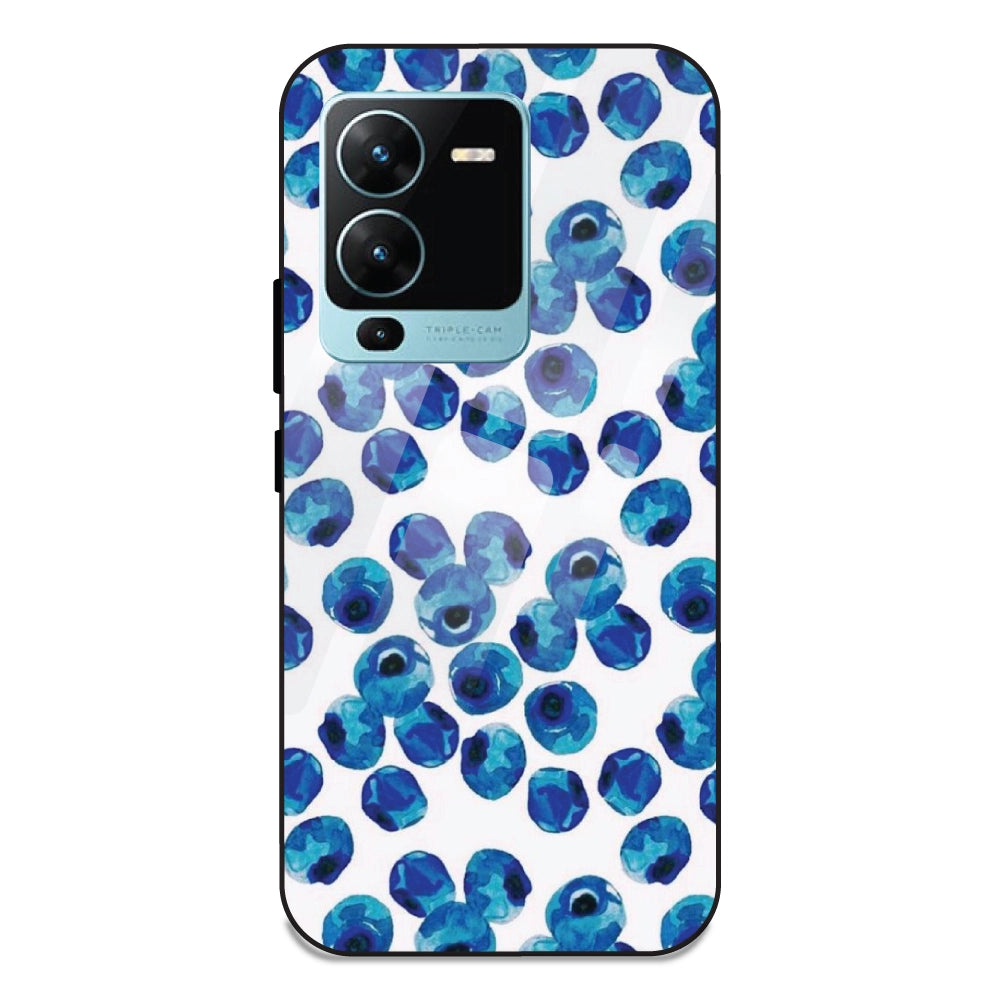 Blueberries - Glass Case For Vivo V25 Pro