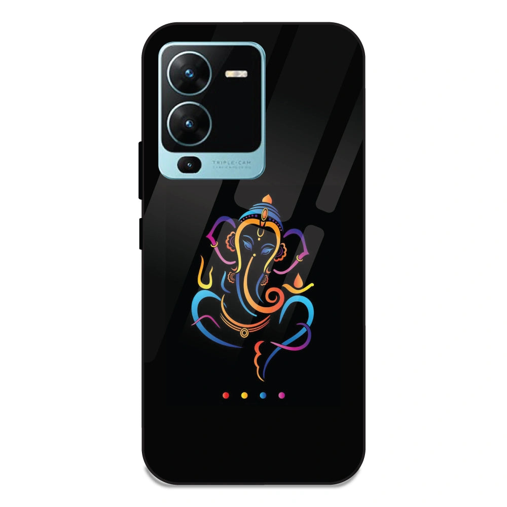 Lord Ganpati - Glass Case For Vivo V25 Pro
