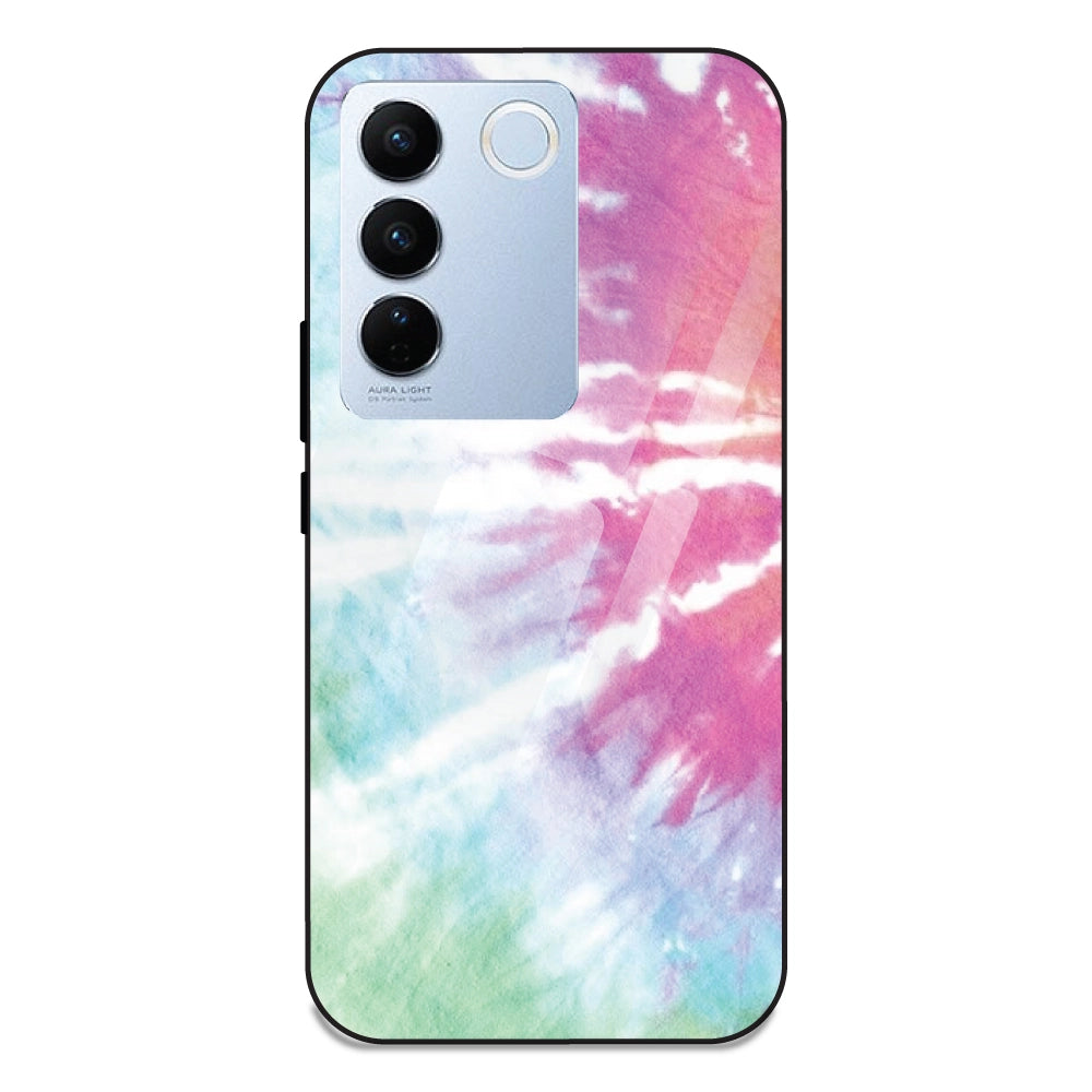 3 Color Tie Die - Glass Case For Vivo V27 Pro