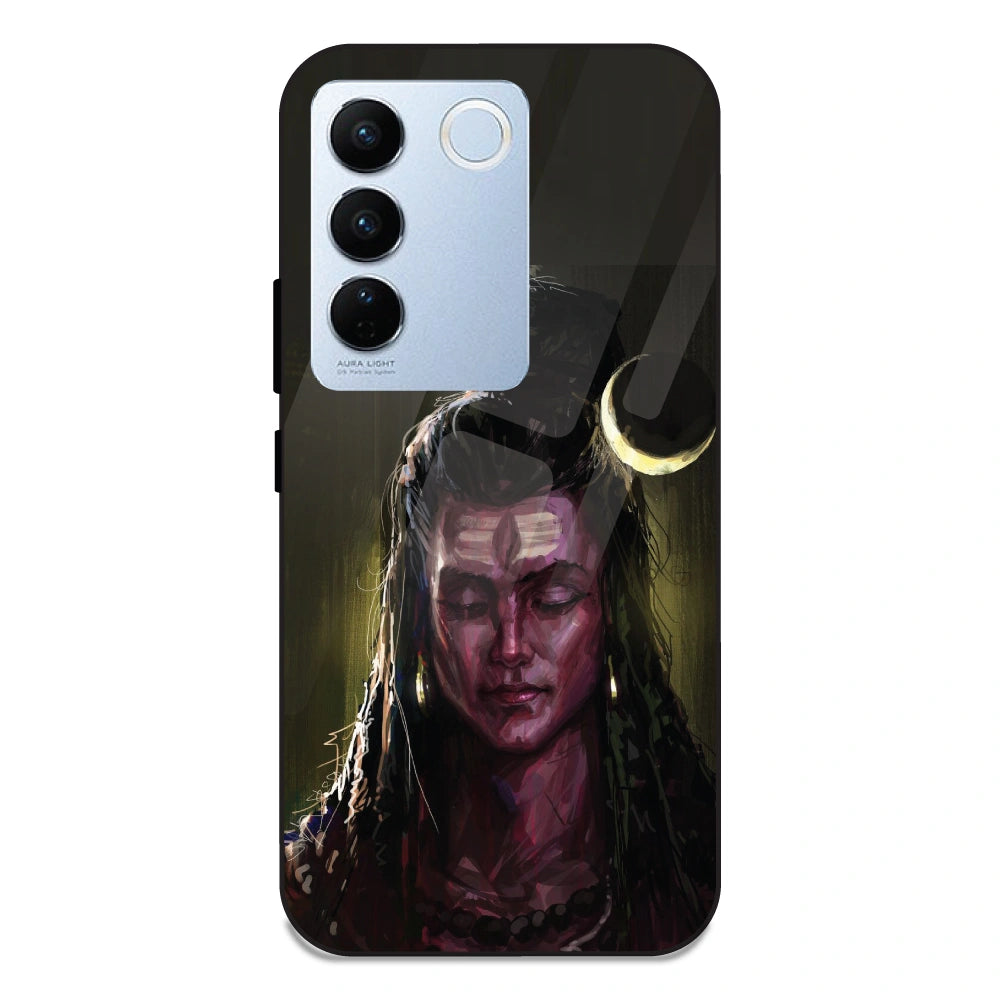 Lord Shiva - Glass Case For Vivo V27 Pro