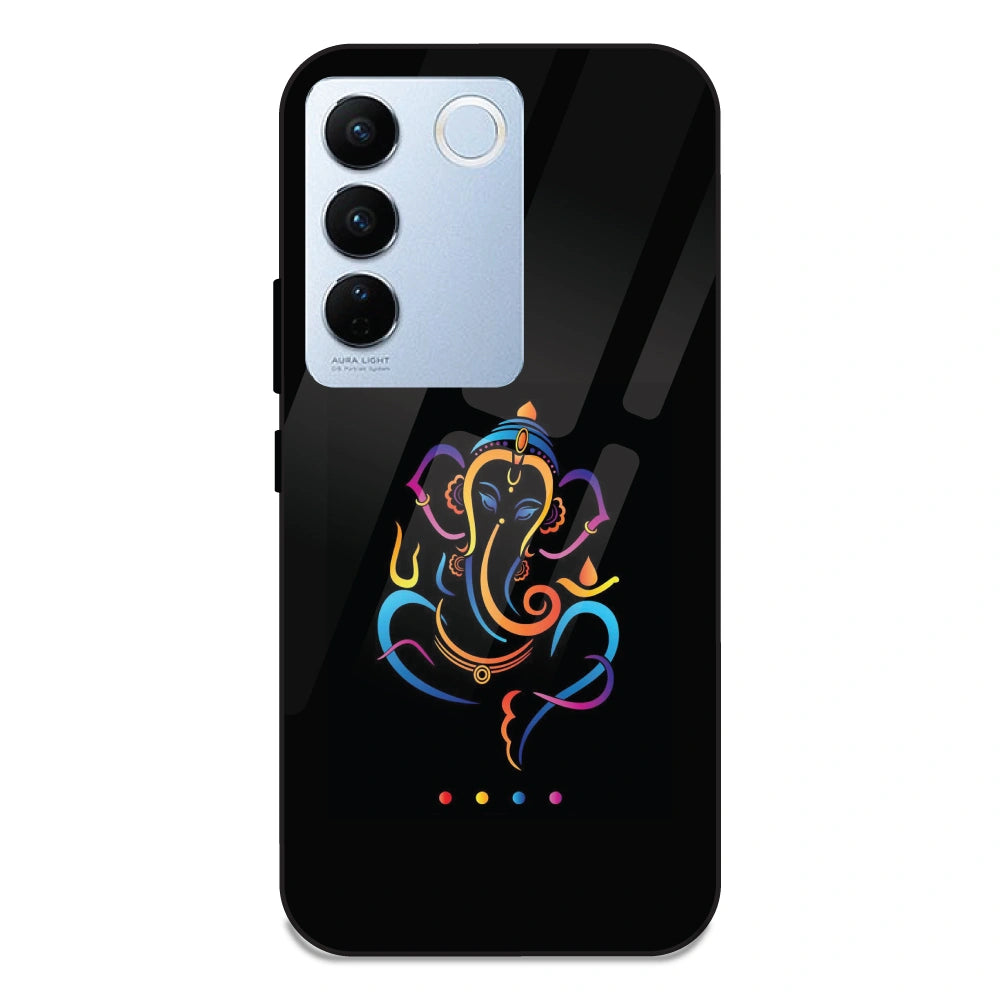 Lord Ganpati - Glass Case For Vivo V27
