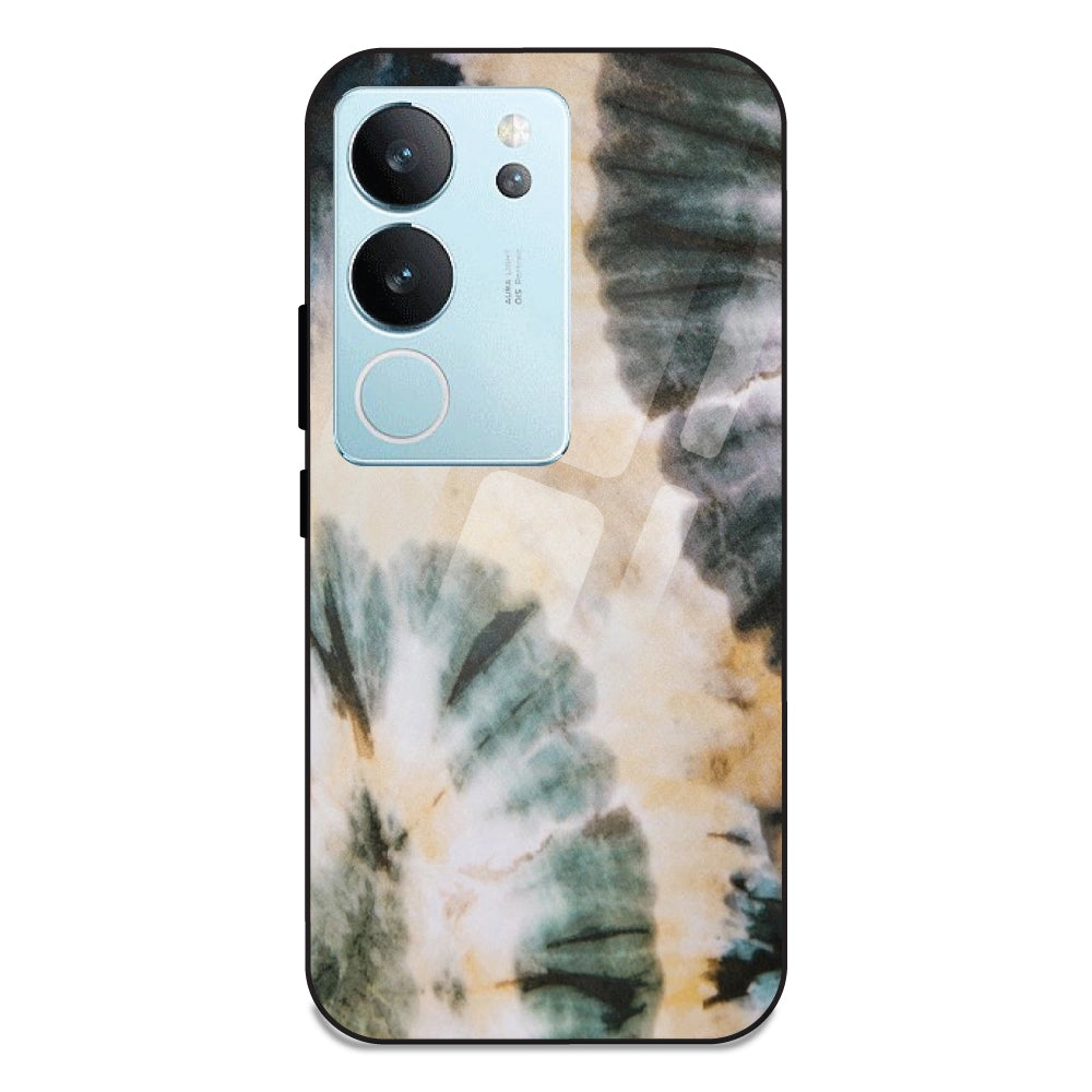 Black and Gold - Glass Case For Vivo V29