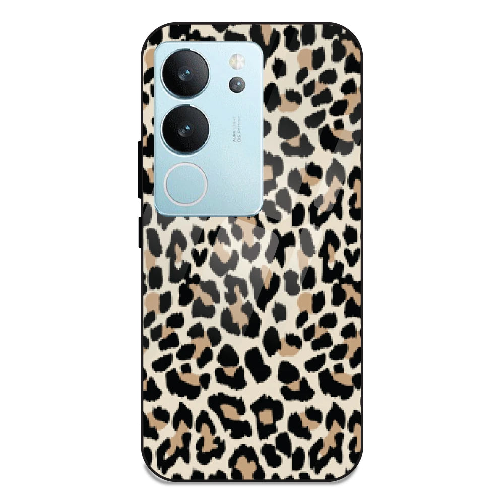 Leopard Print - Glass Case For Vivo V29