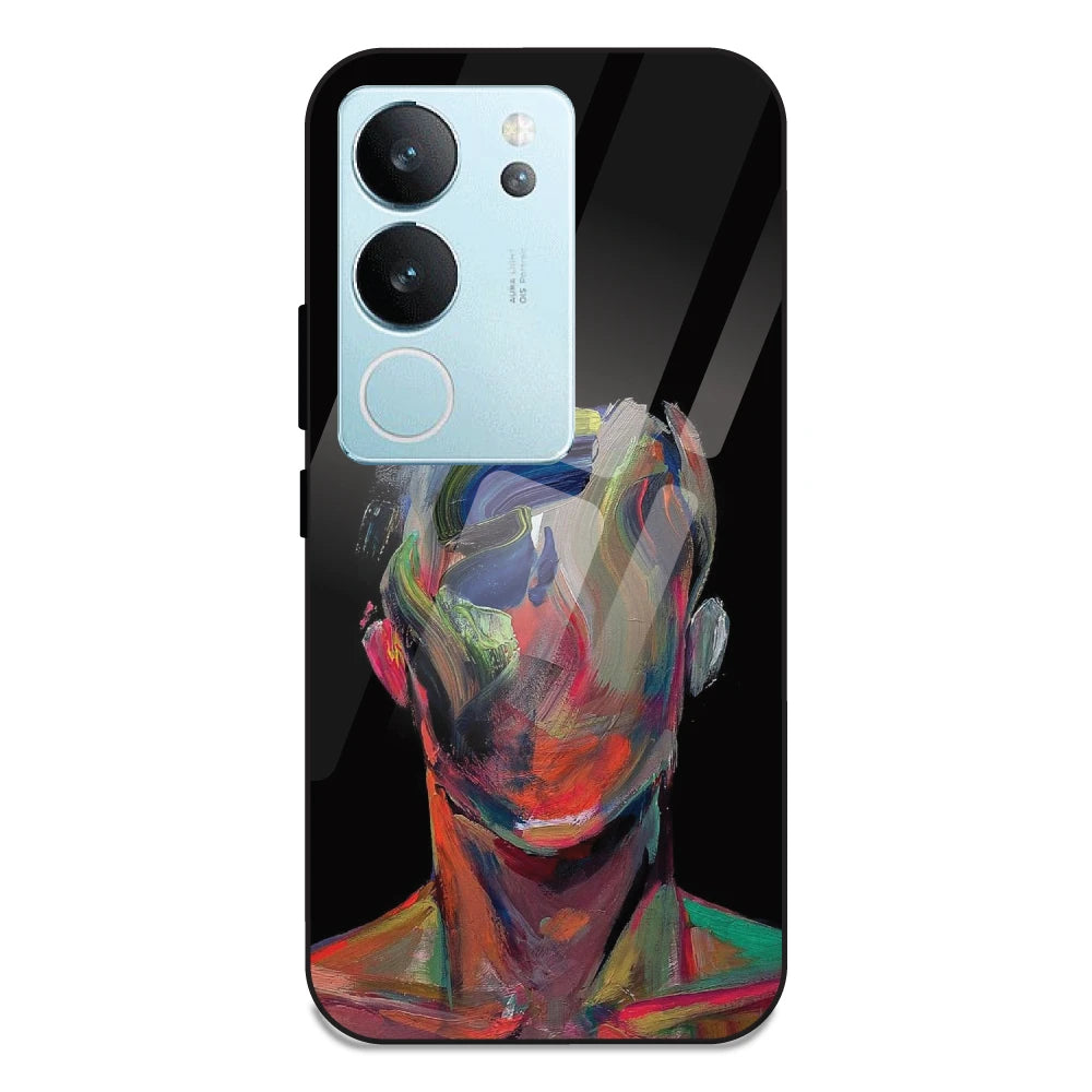 Face Oil Painting - Glass Case For Vivo V29