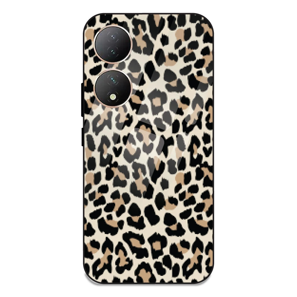 Leopard Print - Glass Case For Vivo Y100