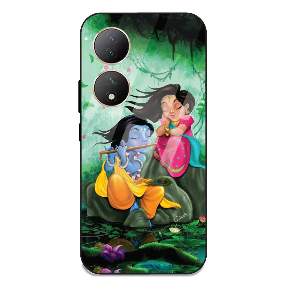 Radha Krishna - Glass Case For Vivo Y100
