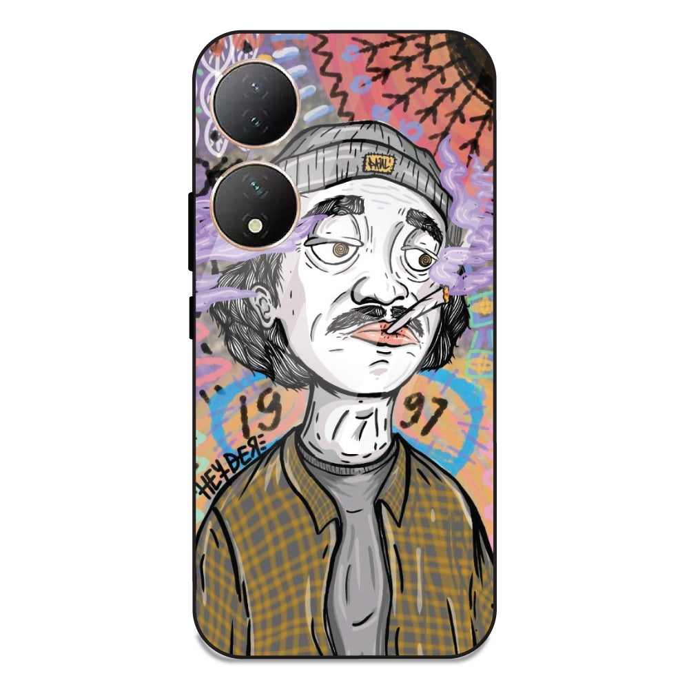 A Smoking Portrait - Glass Case For Vivo Y100