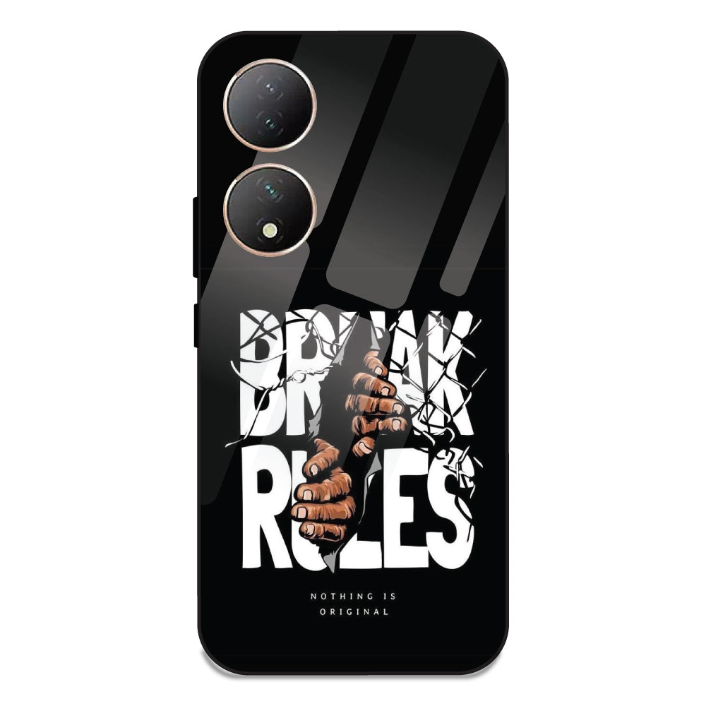 Break Rules - Glass Case For Vivo Y100