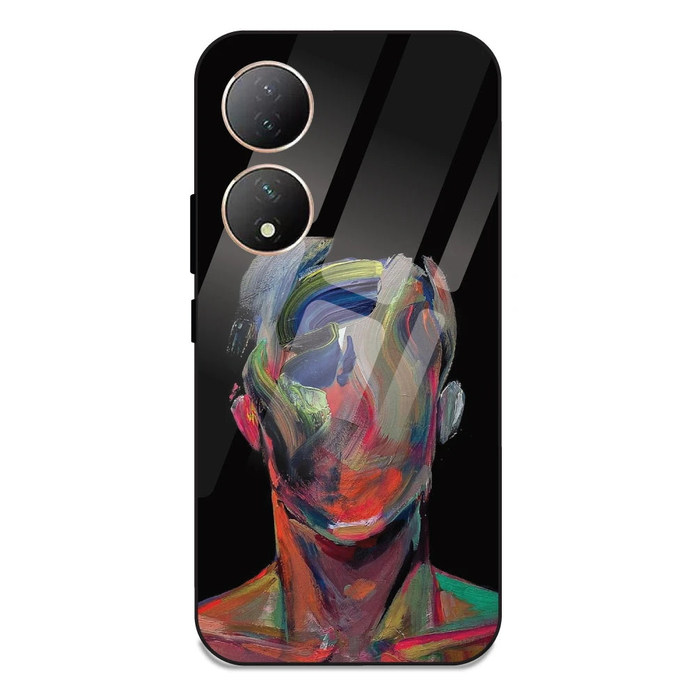 Face Oil Painting - Glass Case For Vivo Y100
