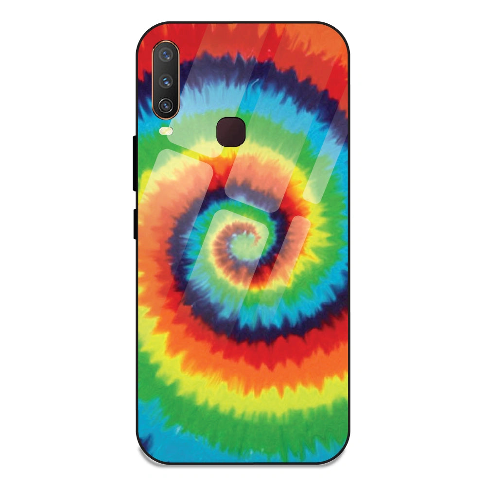 Rainbow Tie Dye - Glass Case For Vivo Y11