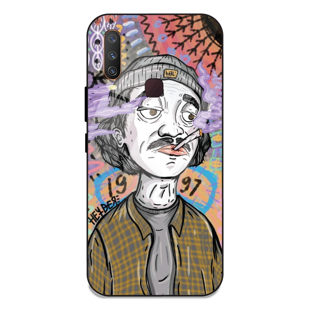 A Smoking Portrait - Glass Case For Vivo Y11