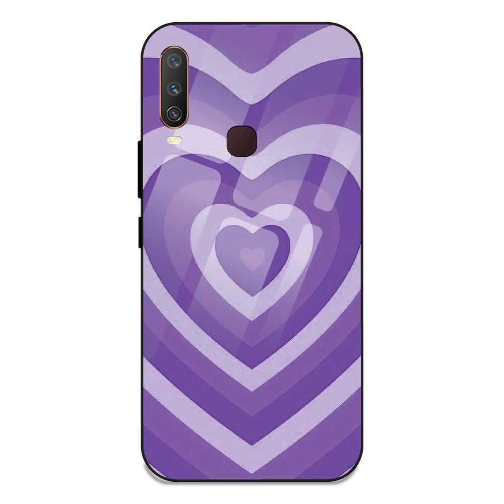 Purple Hearts - Glass Case For Vivo Models