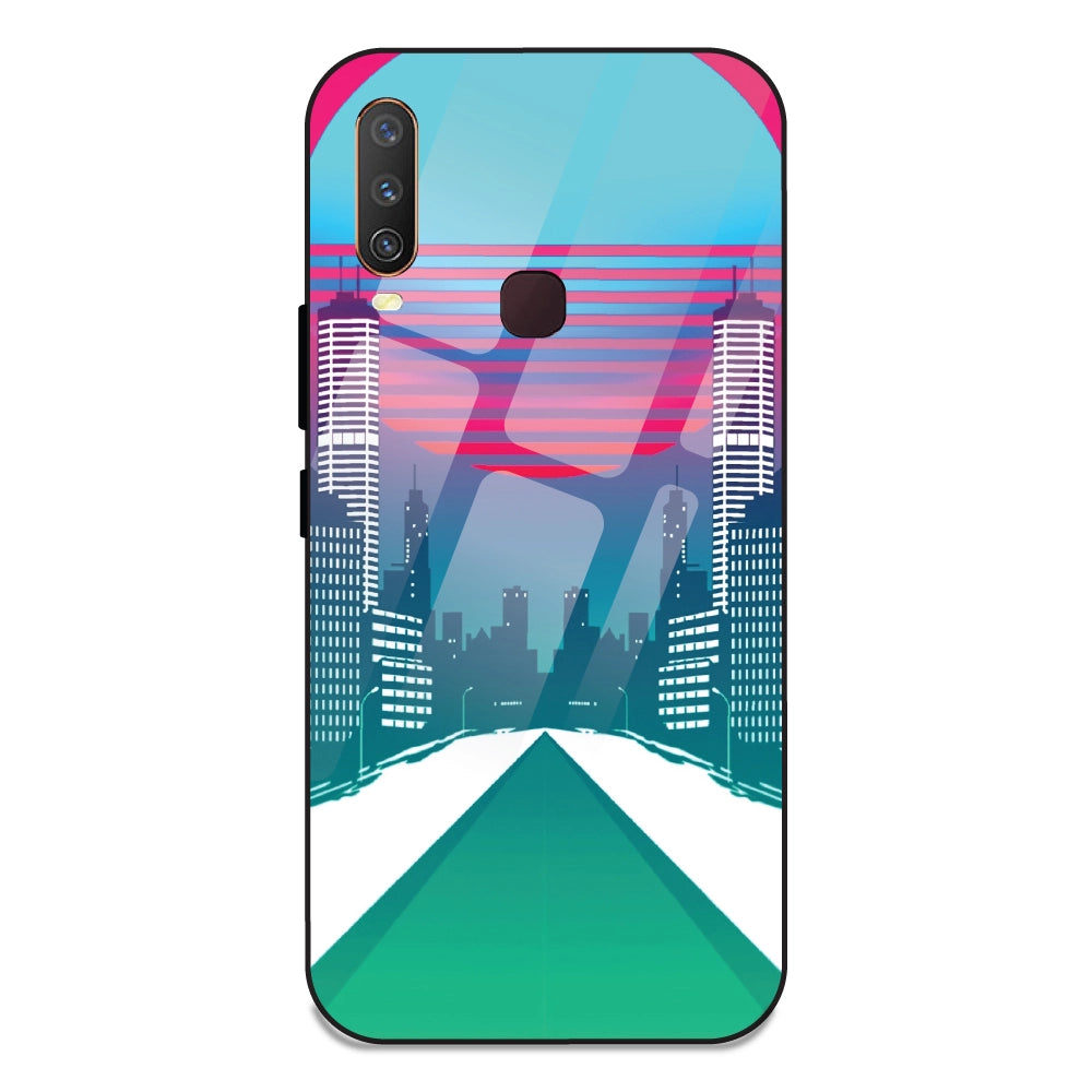 Citylight Synthwave - Glass Case For Vivo Y12