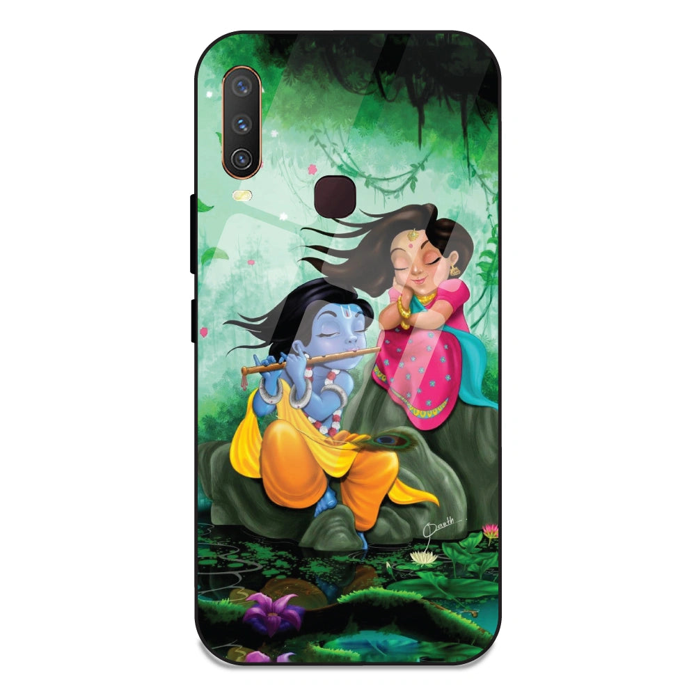 Radha Krishna - Glass Case For Vivo Y12