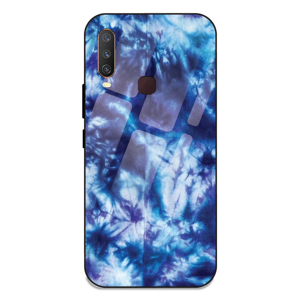 Dark Blue Tie Dye - Glass Case For Vivo Y15