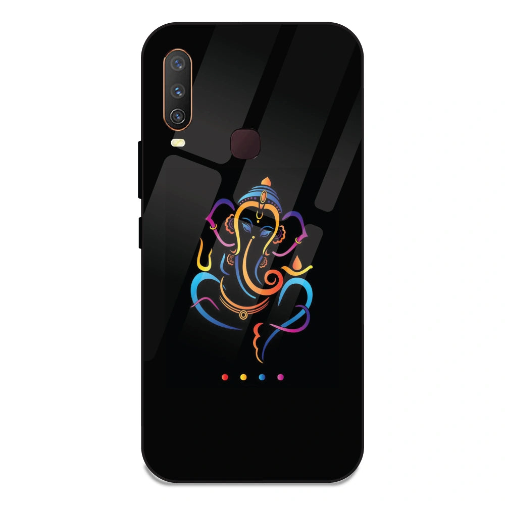 Lord Ganpati - Glass Case For Vivo Y15