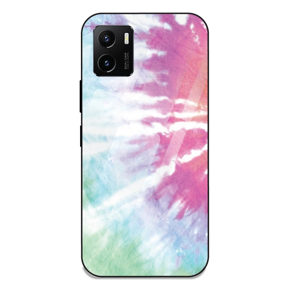 3 Color Tie Die - Glass Case For Vivo Y15S