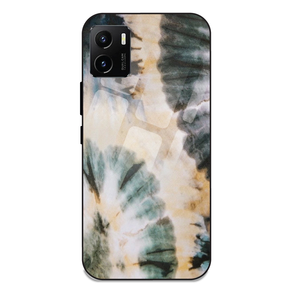 Black and Gold - Glass Case For Vivo Y15S
