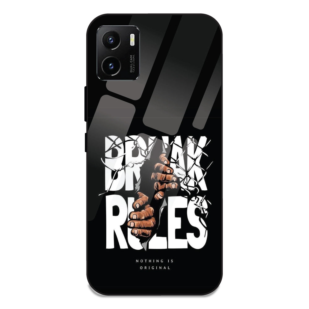 Break Rules - Glass Case For Vivo Y15S