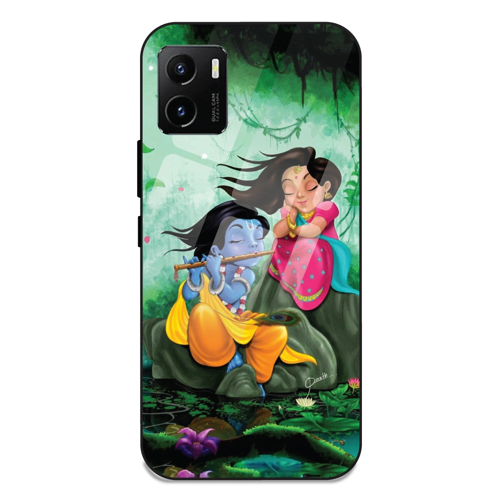 Radha Krishna - Glass Case For Vivo Y15S