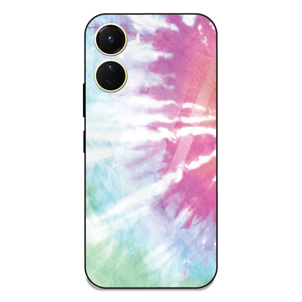 3 Color Tie Die - Glass Case For Vivo Y16