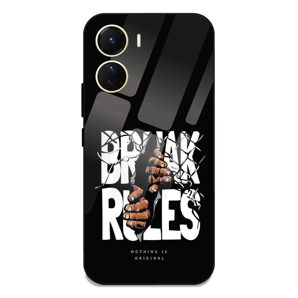 Break Rules - Glass Case For Vivo Y16