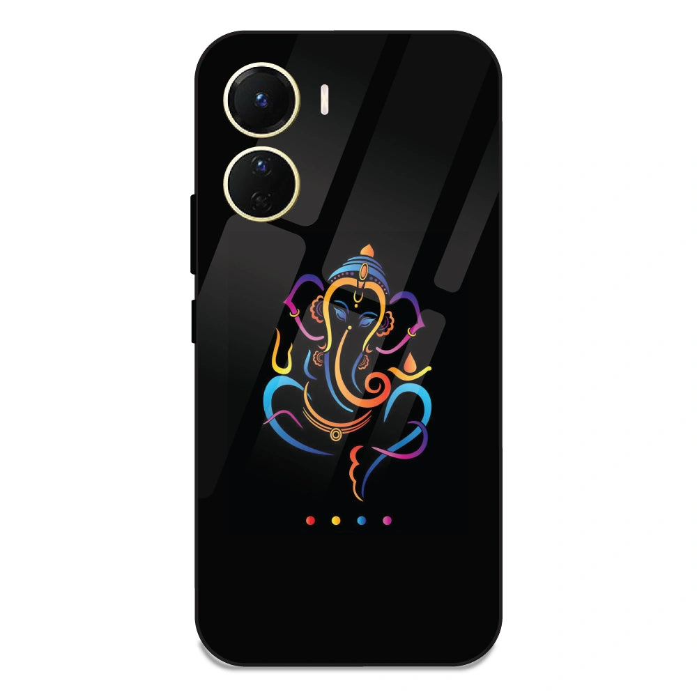 Lord Ganpati - Glass Case For Vivo Y16