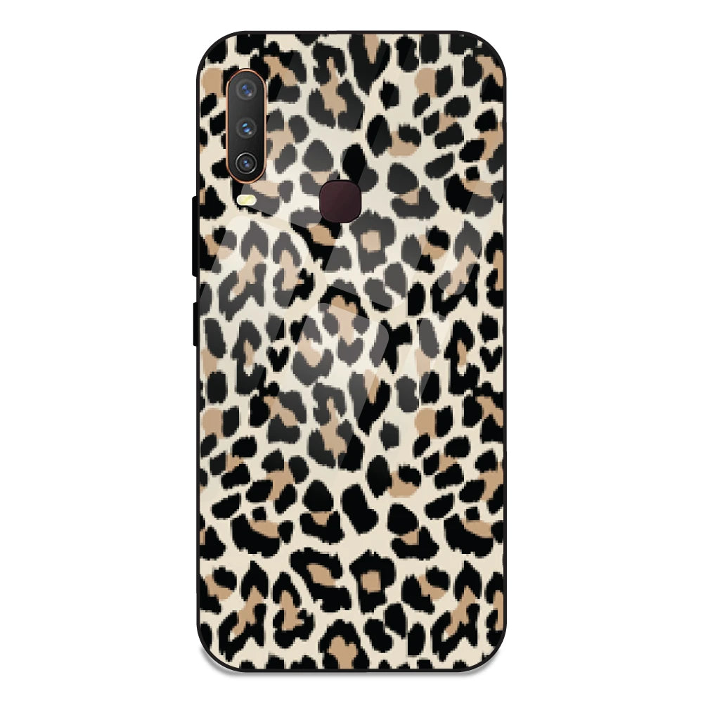 Leopard Print - Glass Case For Vivo Y17