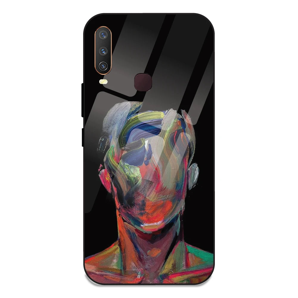 Face Oil Painting- Glass Case For Vivo Y17