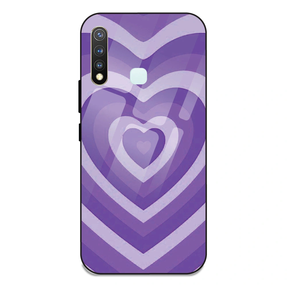 Purple Hearts - Glass Case For Vivo Models