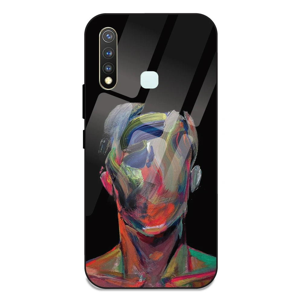 Face Oil Painting - Glass Case For Vivo Y19