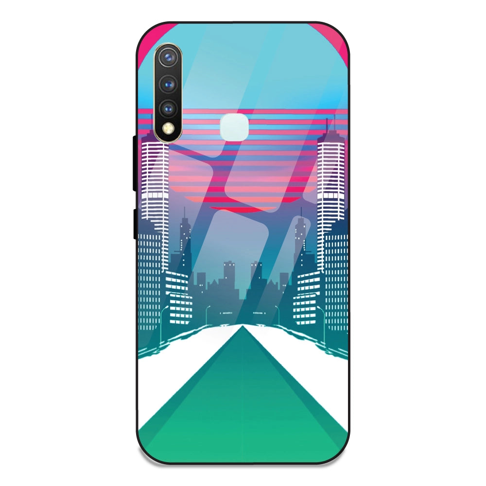 Citylight Synthwave - Glass Case For Vivo Y19