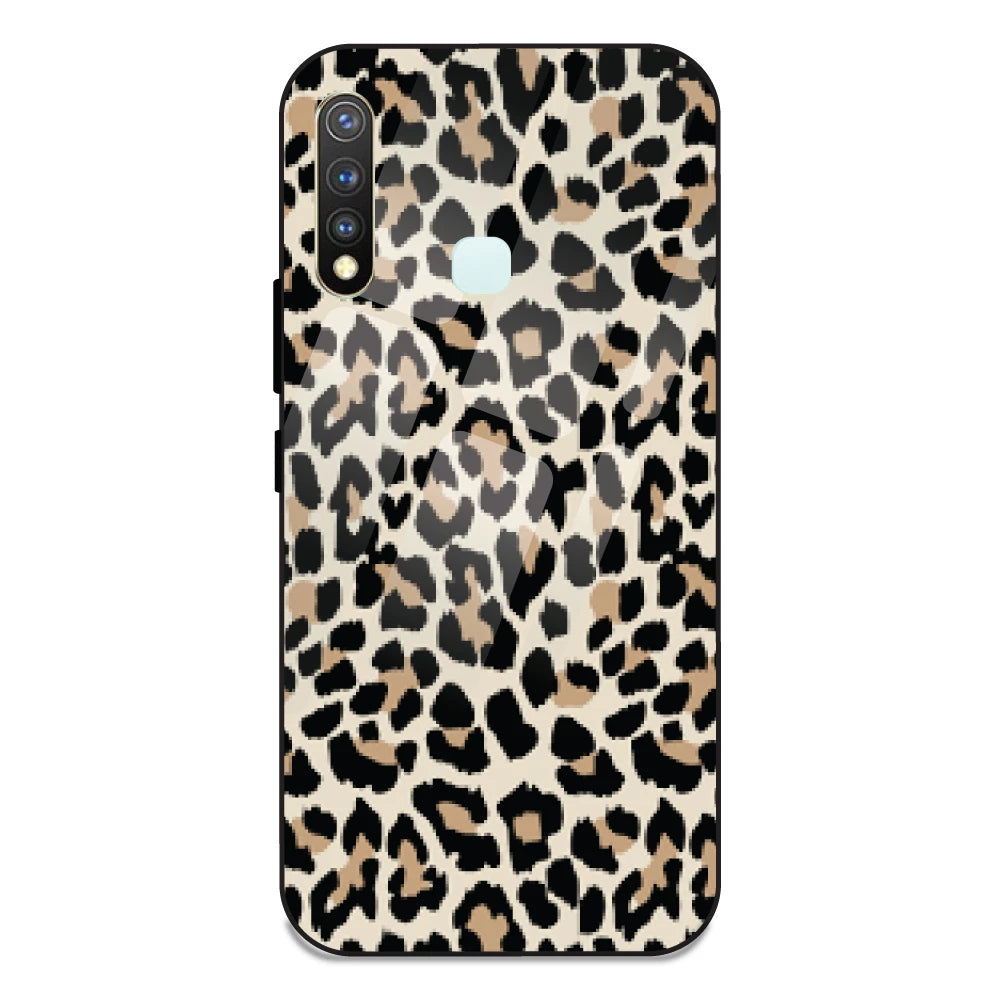 Leopard Print - Glass Case For Vivo Y19
