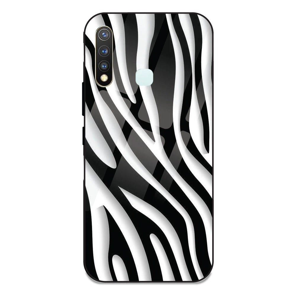 Zebra Print - Glass Case For Vivo Y19