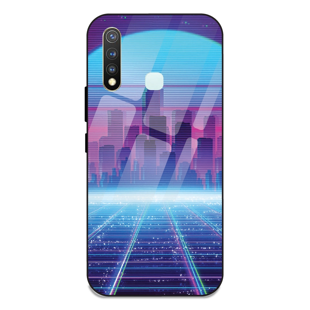 Cityscape Synthwave - Glass Case For Vivo Y19