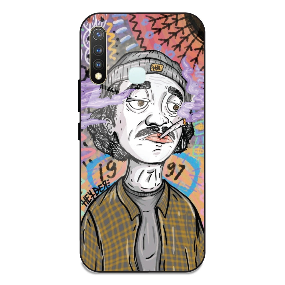 A Smoking Portrait - Glass Case For Vivo Y19