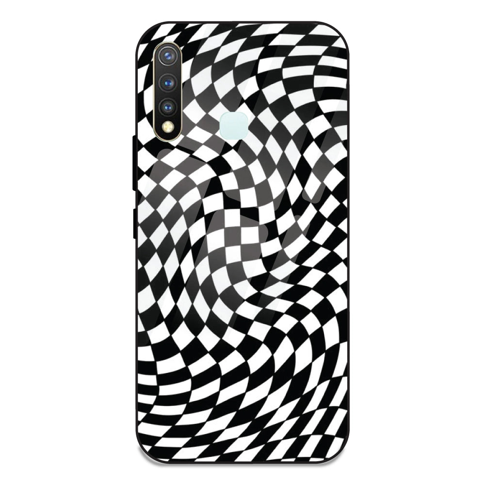 Checks - Glass Case For Vivo Y19