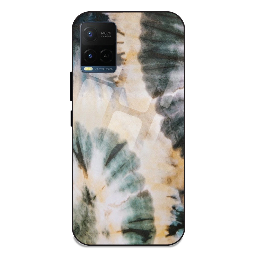 Black and Gold - Glass Case For Vivo Y21