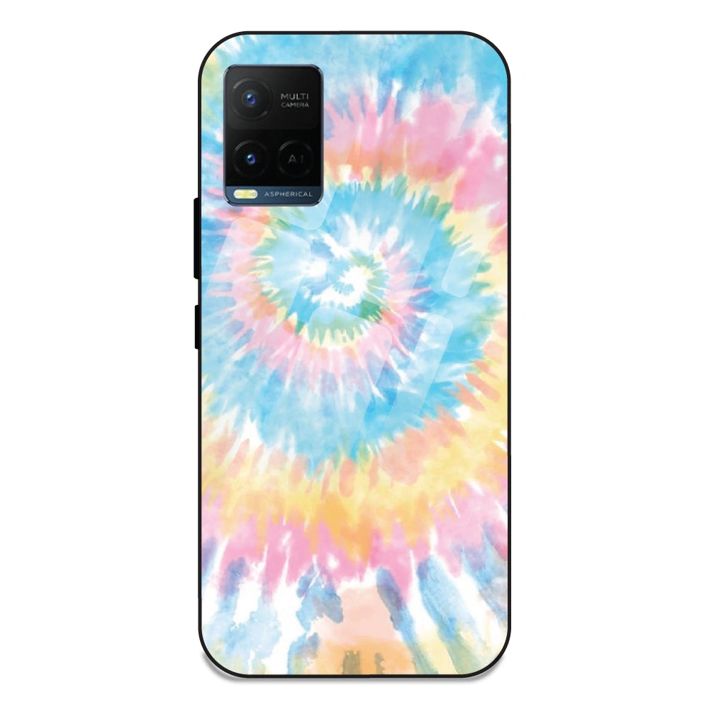 Pastel Tie Dye - Glass Case For Vivo Y21
