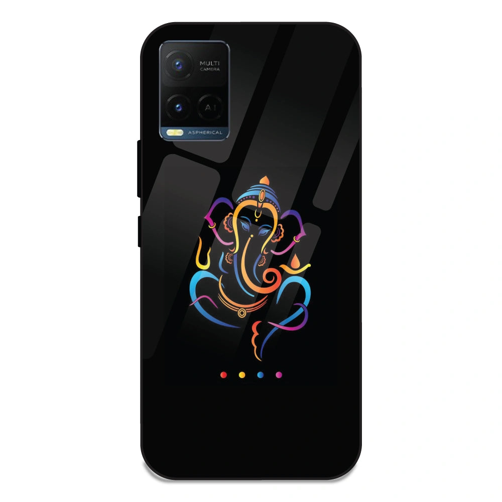 Lord Ganpati - Glass Case For Vivo Y21