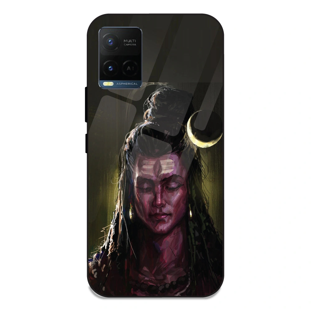 Lord Shiva - Glass Case For Vivo Y21