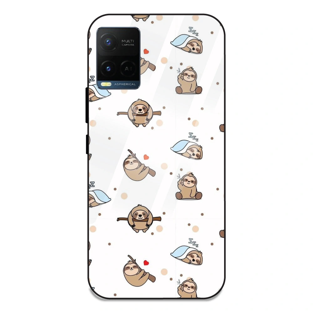 Sloths - Glass Case For Vivo Y21