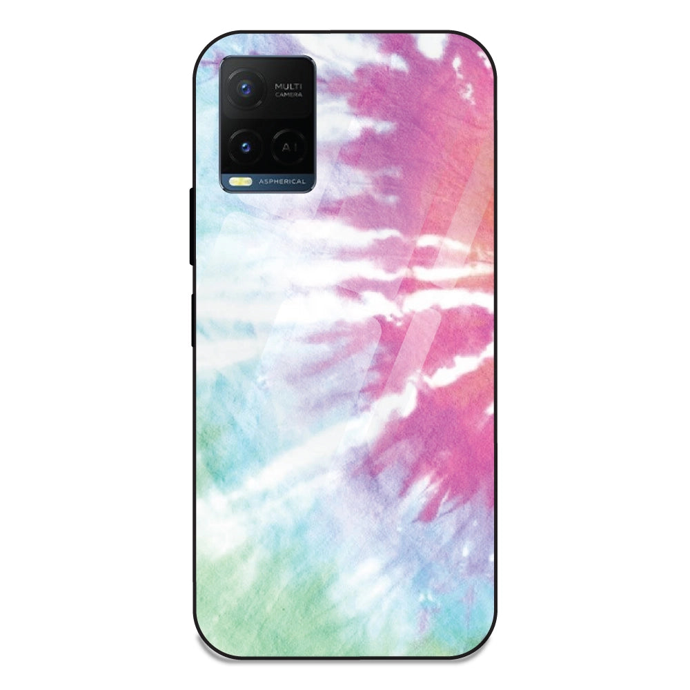 3 Color Tie Die - Glass Case For Vivo Y21T