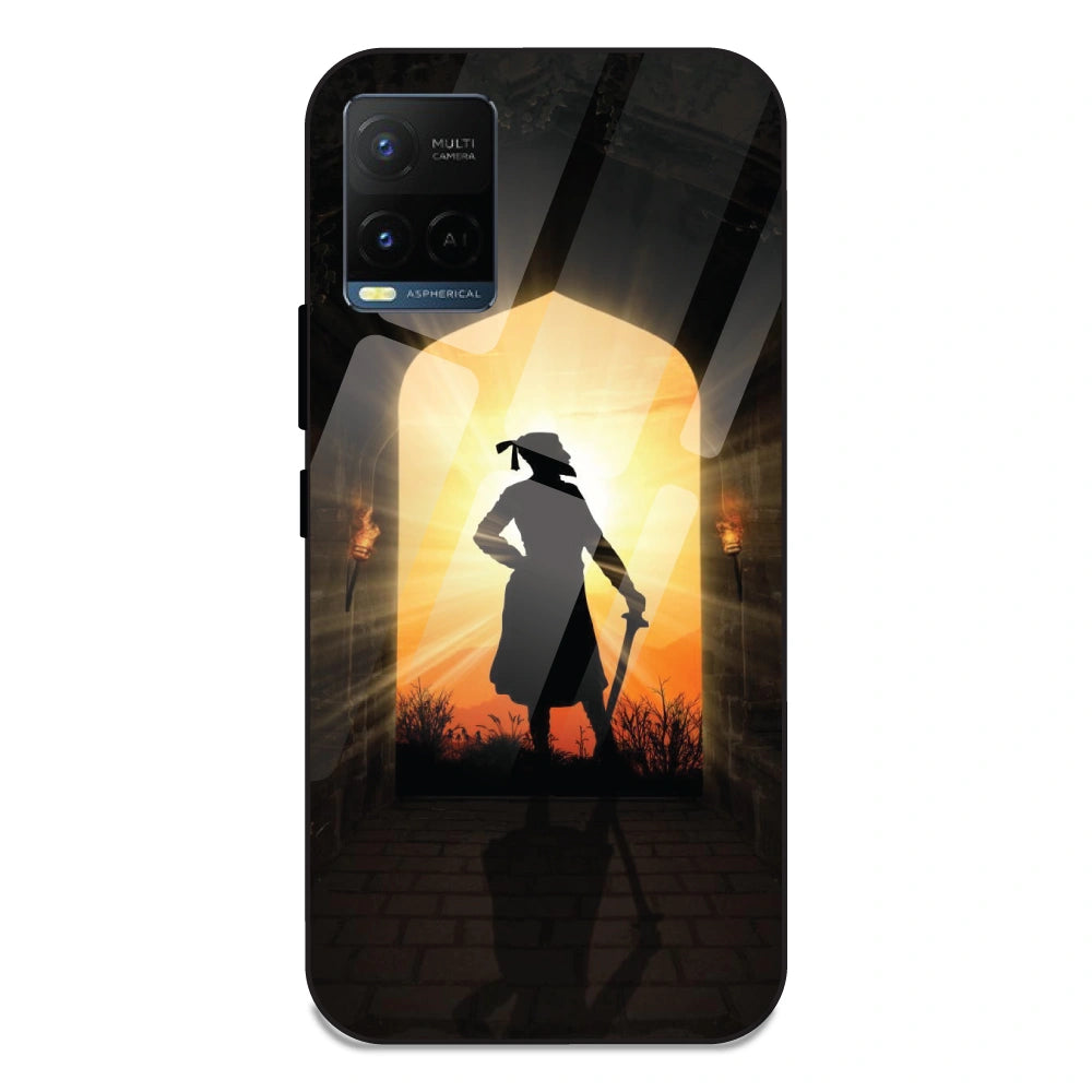 Shivaji Maharaj - Glass Case For Vivo Y21T