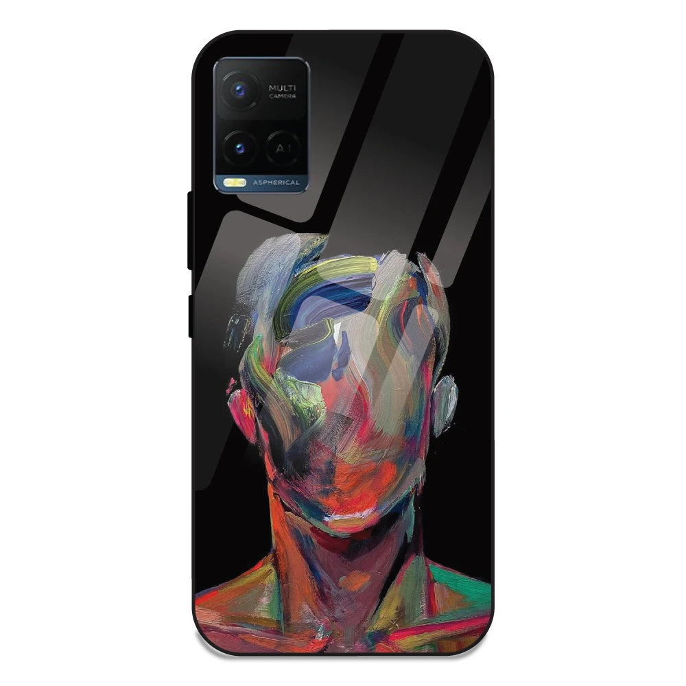 Face Oil Painting - Glass Case For Vivo Y21T
