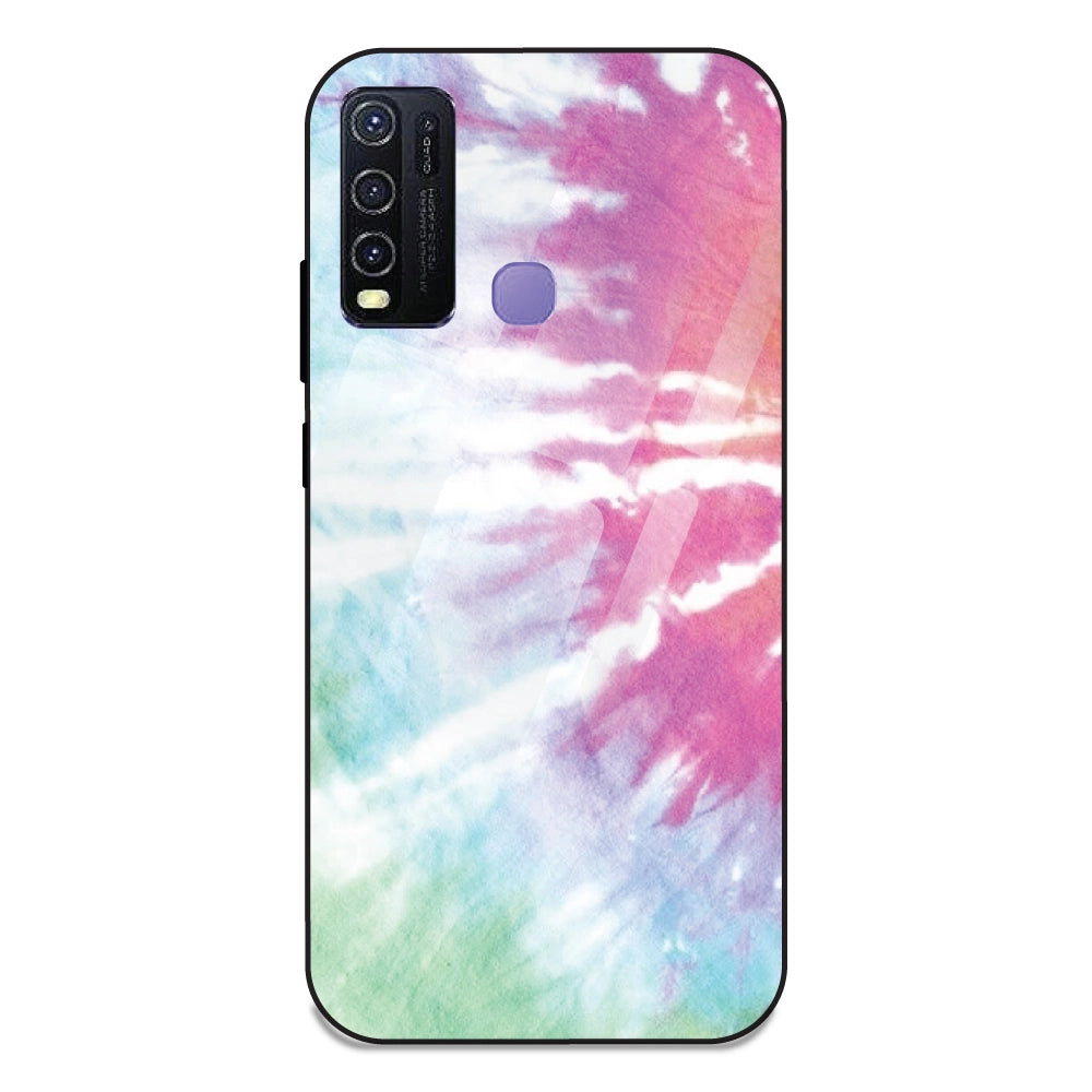 3 Color Tie Die - Glass Case For Vivo Y30
