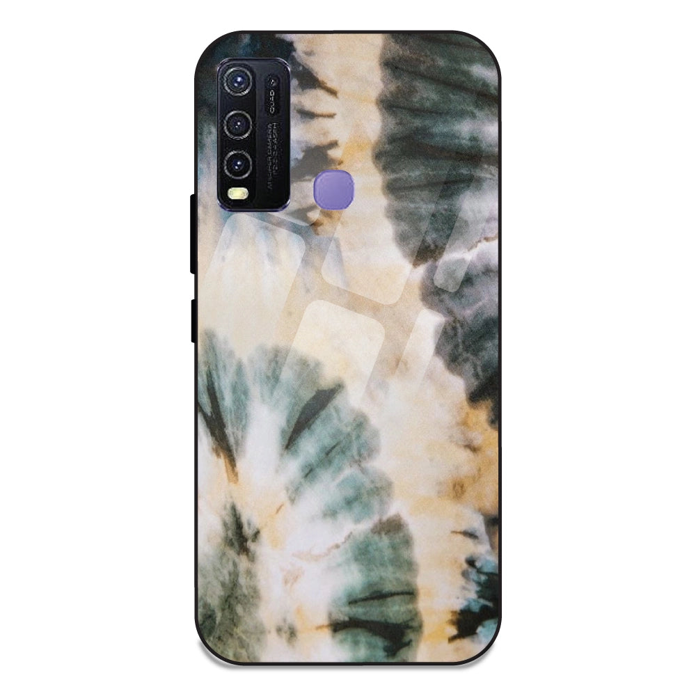 Black and Gold - Glass Case For Vivo Y30