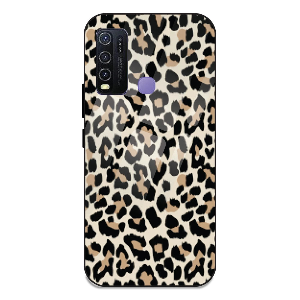 Leopard Print - Glass Case For Vivo Y30