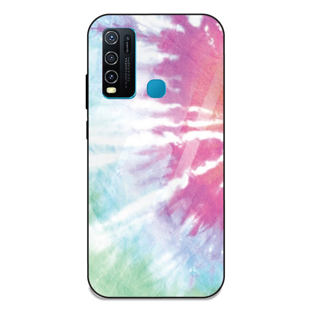 3 Color Tie Die - Glass Case For Vivo Y50
